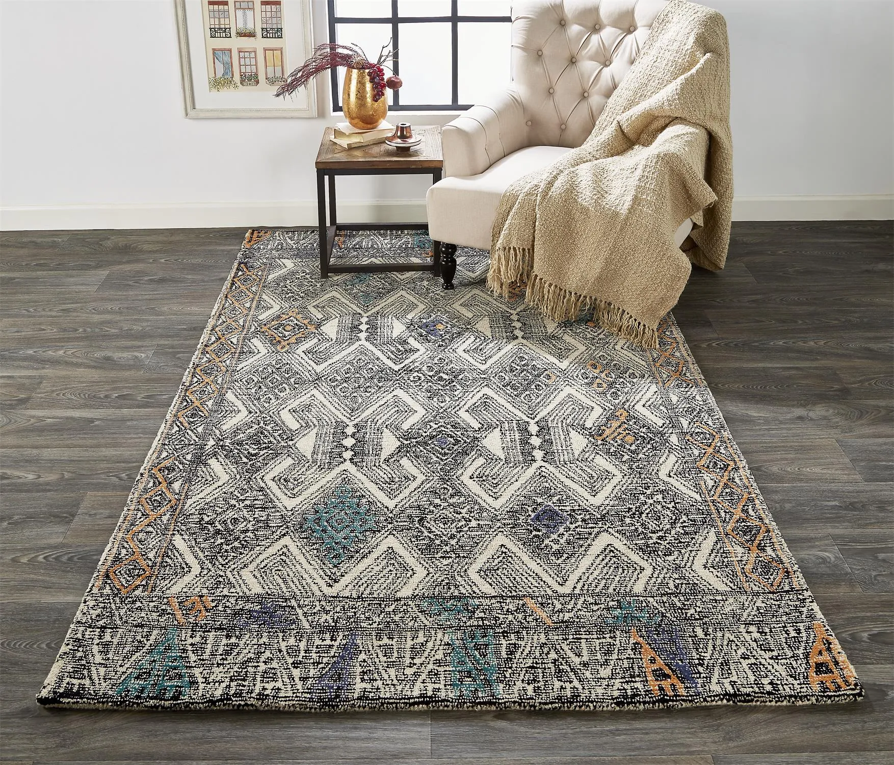 Arazad 8479F Hand Tufted Wool Indoor Area Rug by Feizy Rugs