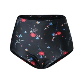 Barrel Womens High Waist Bikini Pantie-NIGHT FLOWER