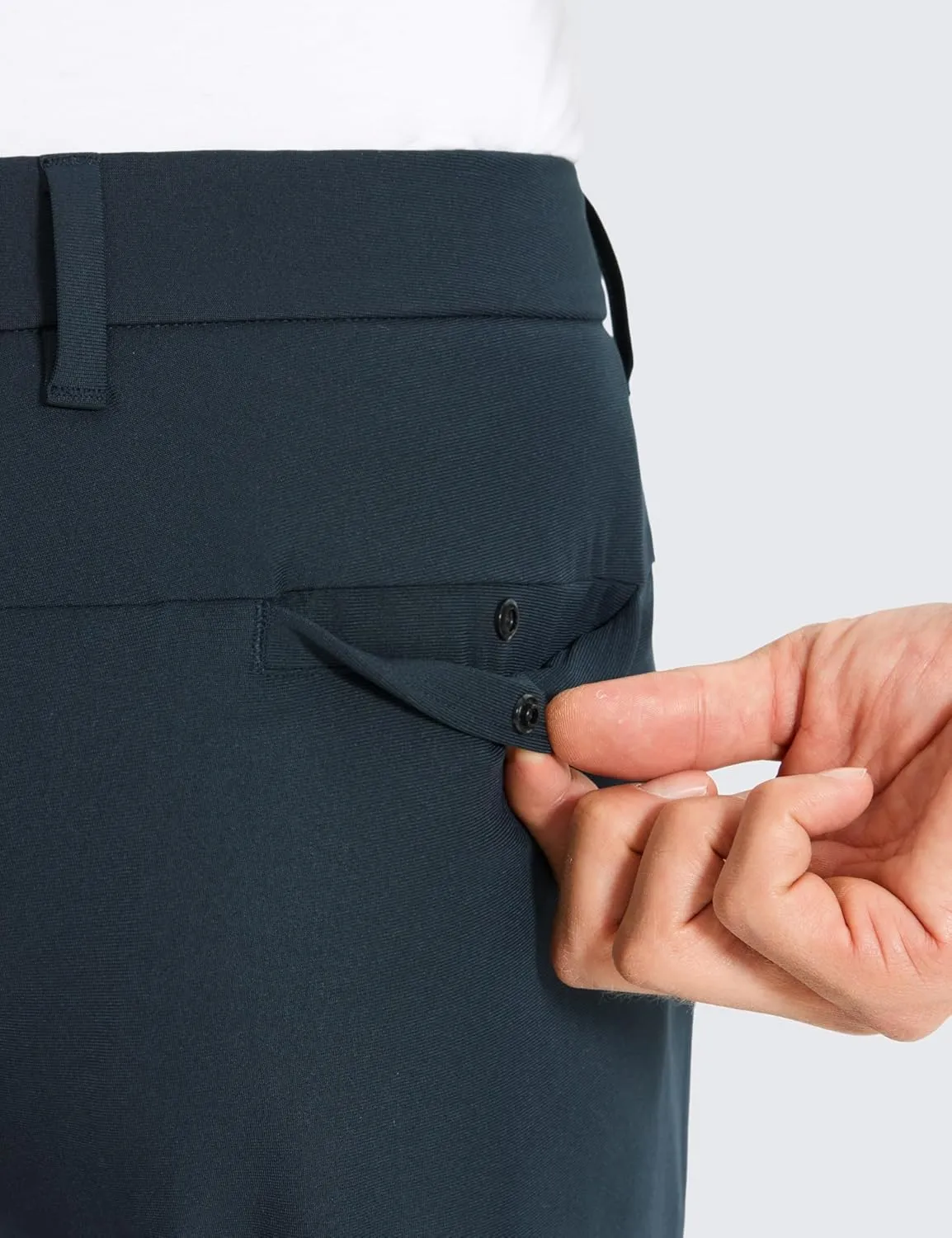 CRZ YOGA Men's All Day Comfy Golf Pants - 28"/30"/32"/34" Quick Dry Lightweight Work Casual Trousers with Pockets