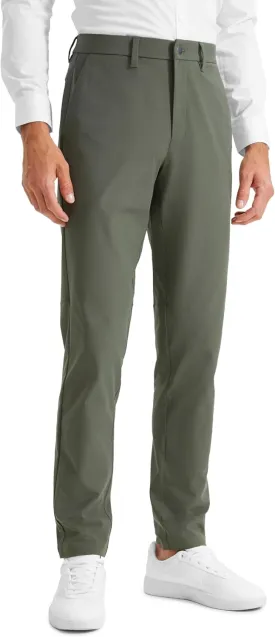 CRZ YOGA Men's All Day Comfy Golf Pants - 28"/30"/32"/34" Quick Dry Lightweight Work Casual Trousers with Pockets