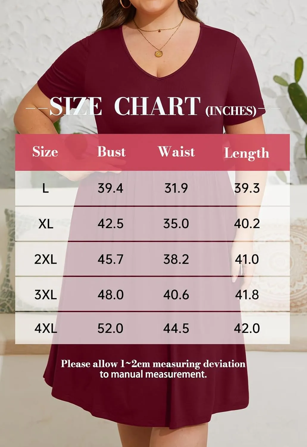 DB MOON Women Plus Size Dresses 2025 Summer Casual V Neck Short Sleeve Knee Length Dress with Pockets XL