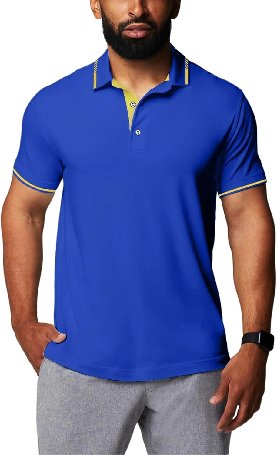 Golf Polo Shirts for Men Short Sleeve Quick Dry Performance Moisture Wicking