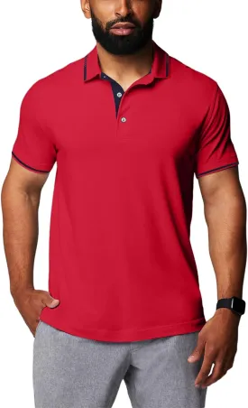 Golf Polo Shirts for Men Short Sleeve Quick Dry Performance Moisture Wicking