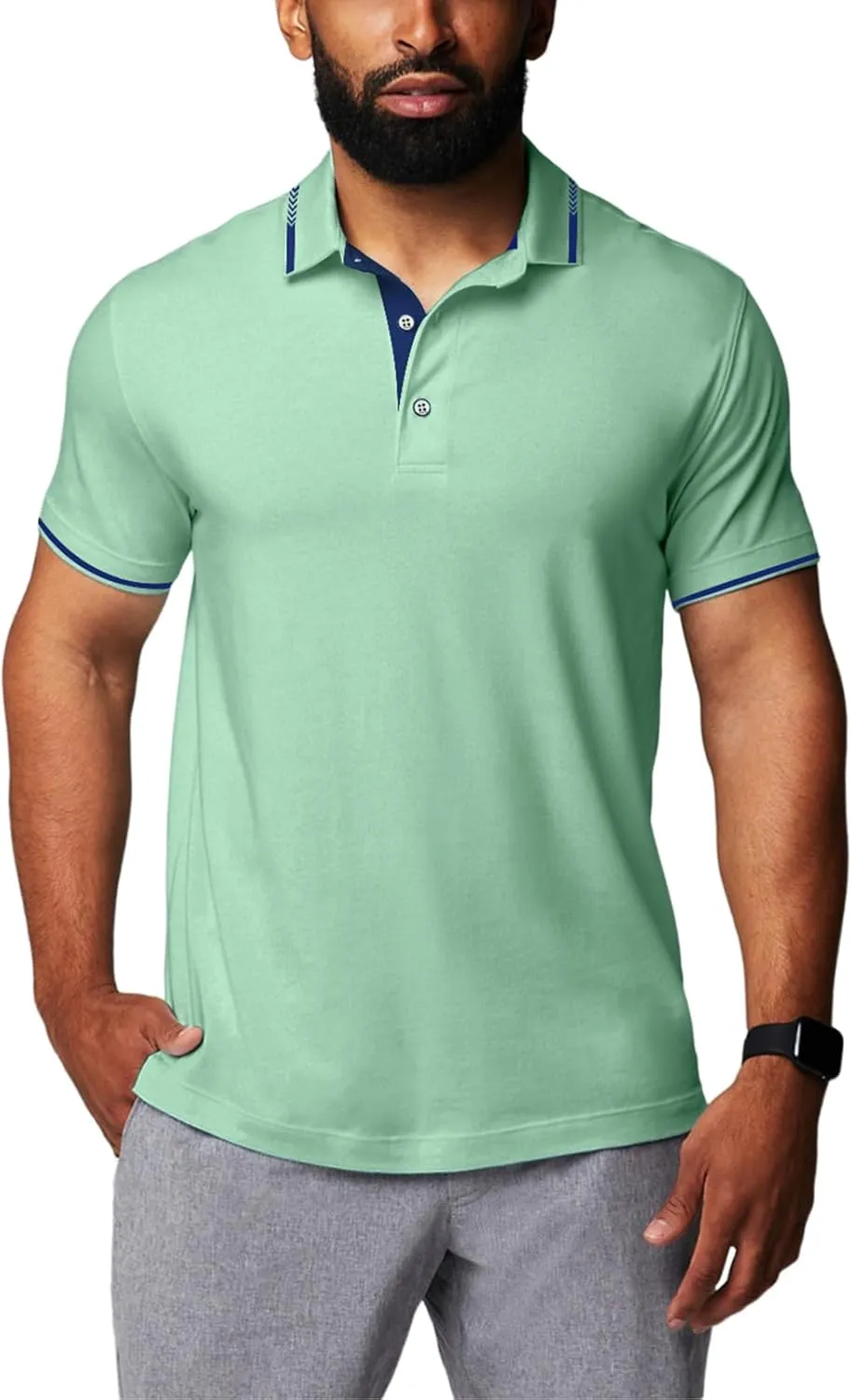 Golf Polo Shirts for Men Short Sleeve Quick Dry Performance Moisture Wicking