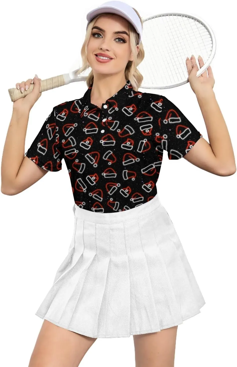 Golf Shirt for Womens - Performance Moisture Wicking Polo Shirts Quick-Dry Golf Polo Shirts
