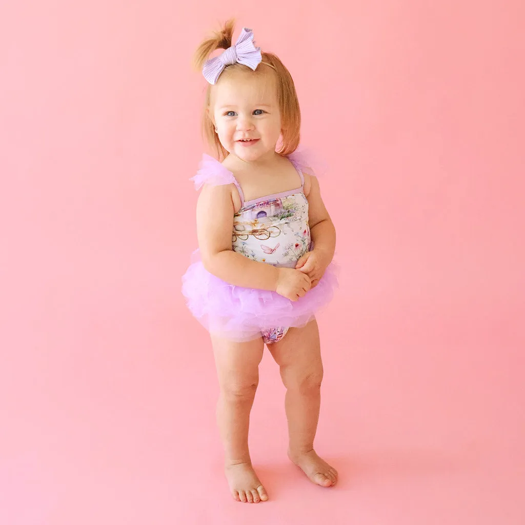 Katrina Tulle Smocked Bodysuit Dress
