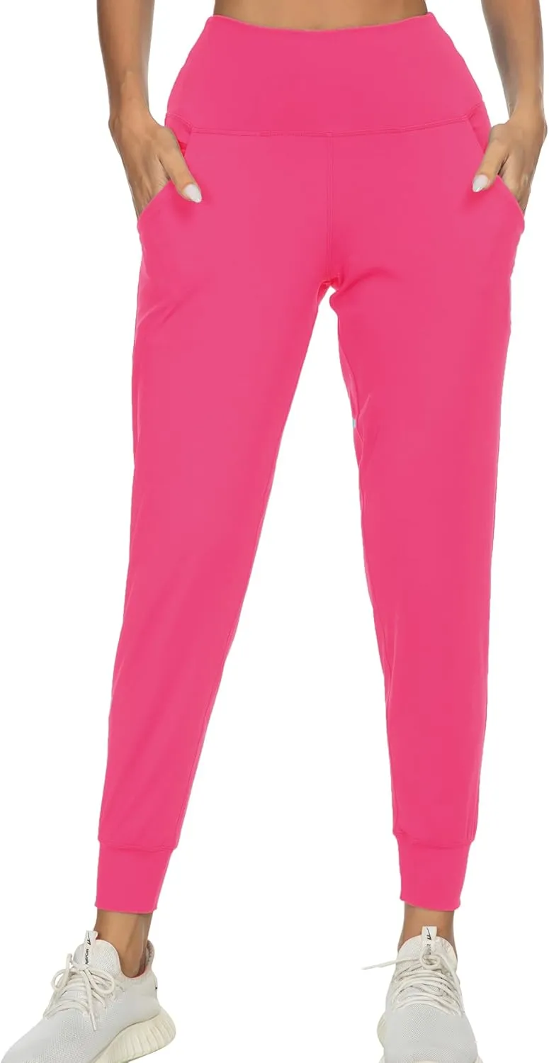 Kcutteyg Womens Joggers with Pockets, Lightweight Quick Dry Athletic Workout Soft Pants for Gym, Yoga, Running