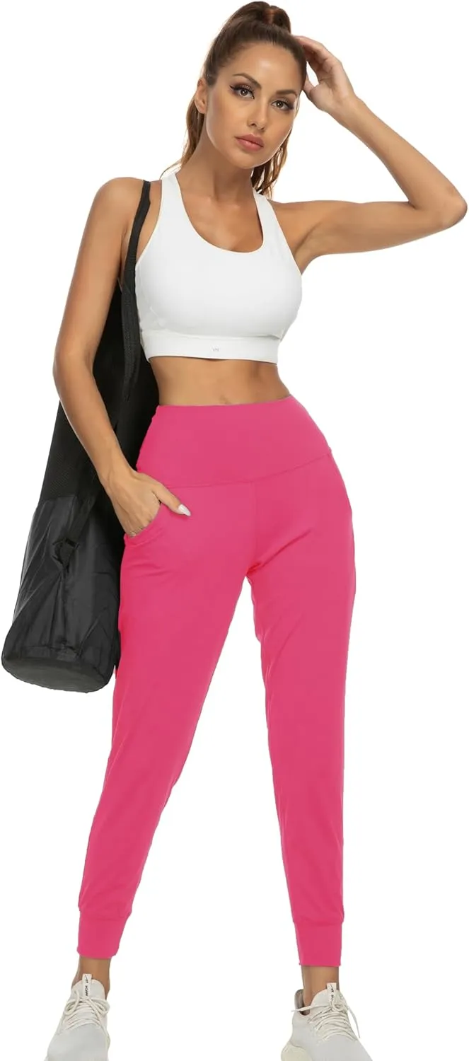 Kcutteyg Womens Joggers with Pockets, Lightweight Quick Dry Athletic Workout Soft Pants for Gym, Yoga, Running