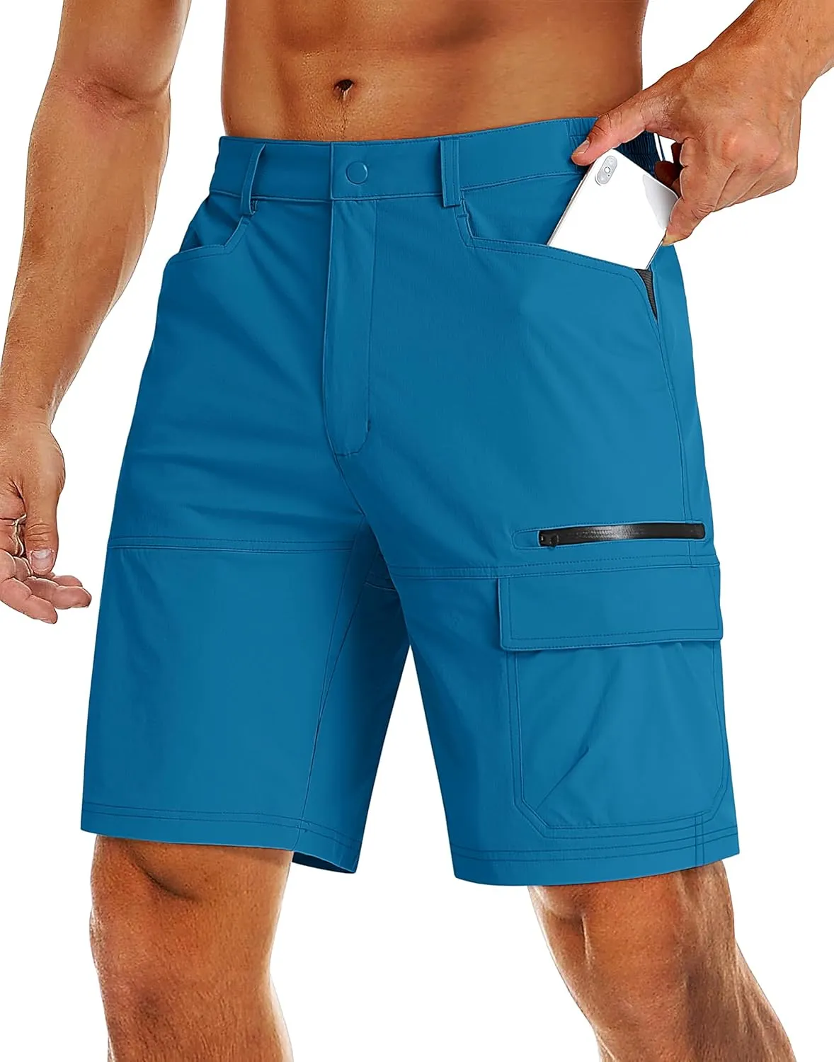MAGCOMSEN Men's Hiking Cargo Shorts 9" Quick Dry Lightweight Summer Casual Shorts for Men Work Golf Outdoor 5 Pockets