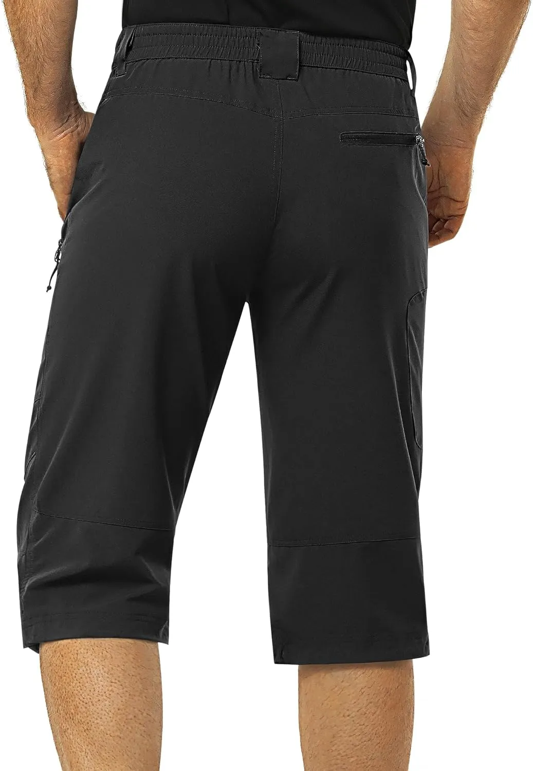 Men's Hiking Golf Capri Pants 3/4 Cargo Quick Dry Lightweight Stretch Below Knee Shorts Pants Travel Casual