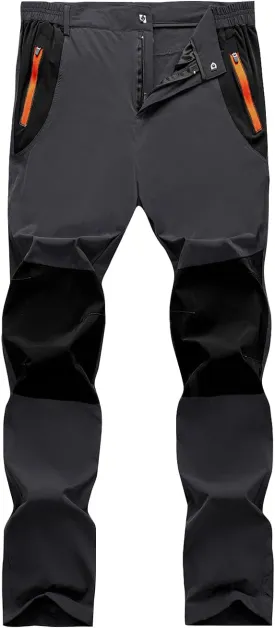 Men's Hiking Pants Lightweight Cargo Pants Quick Dry Water Resistant Outdoor Pants for Work Fishing Climbing