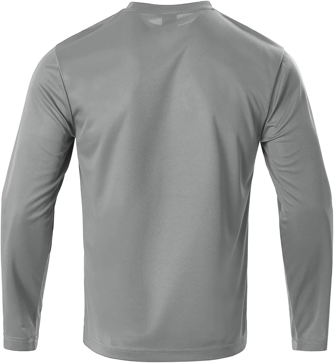 Mens Long Sleeve Shirts Quick Dry Crew Neck Sun Protection Gym Workout Athletic T-Shirt