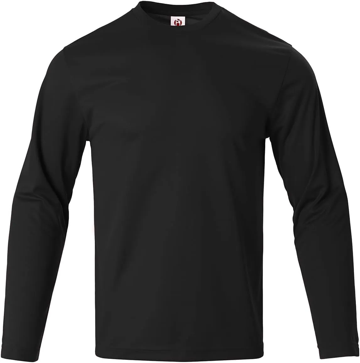 Mens Long Sleeve Shirts Quick Dry Crew Neck Sun Protection Gym Workout Athletic T-Shirt