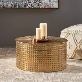 Modern Aluminum Coffee Table, Brass