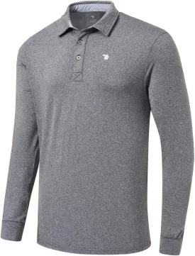 MoFiz Men's Long Sleeve Shirts Quarter Zip Pullover Men's Polo Shirts Quick Dry