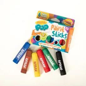 Paint Pop Classic 6 Pack Quick Dry Paint Sticks
