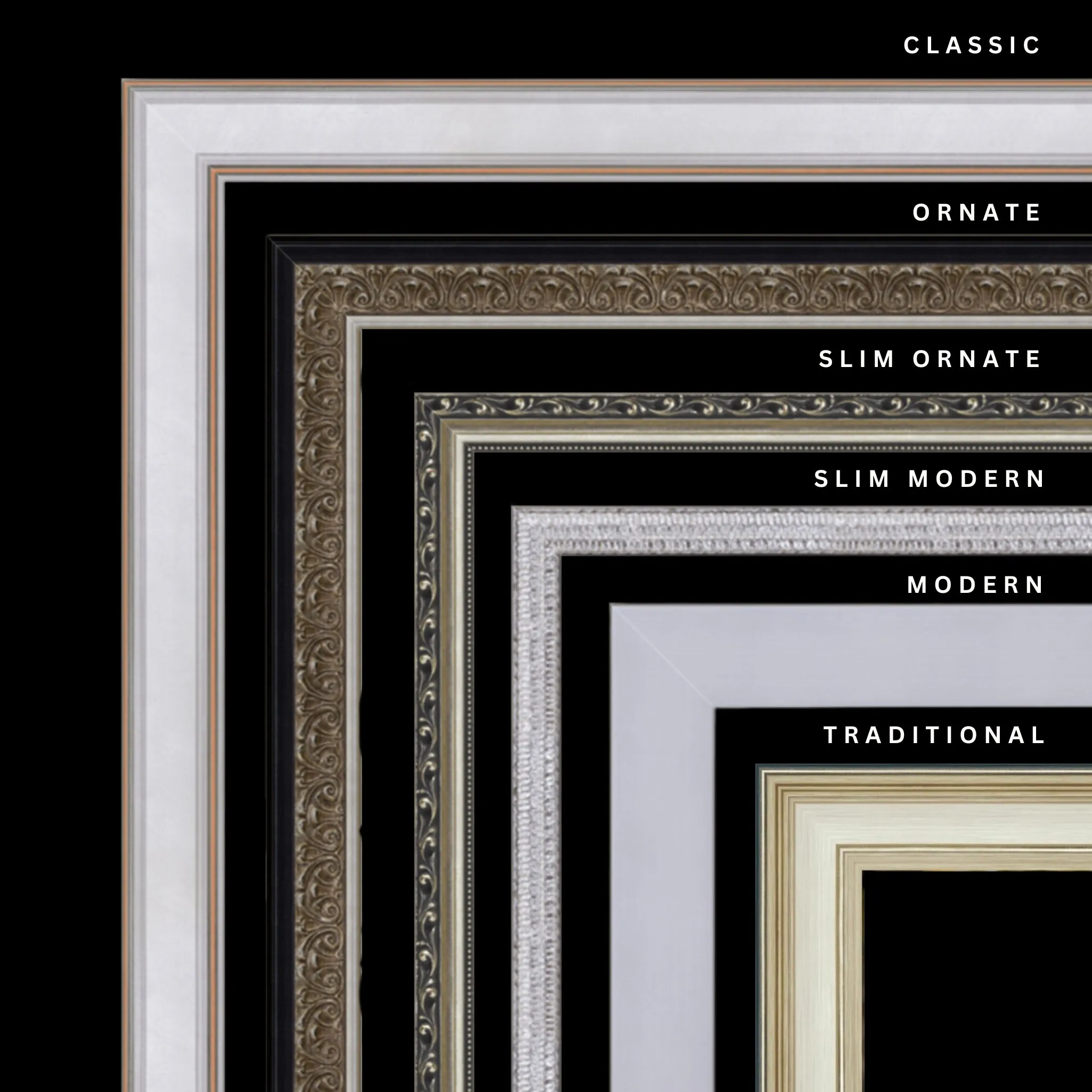 Silver 34x21 Picture Frame Ornate Traditional Classic Antique