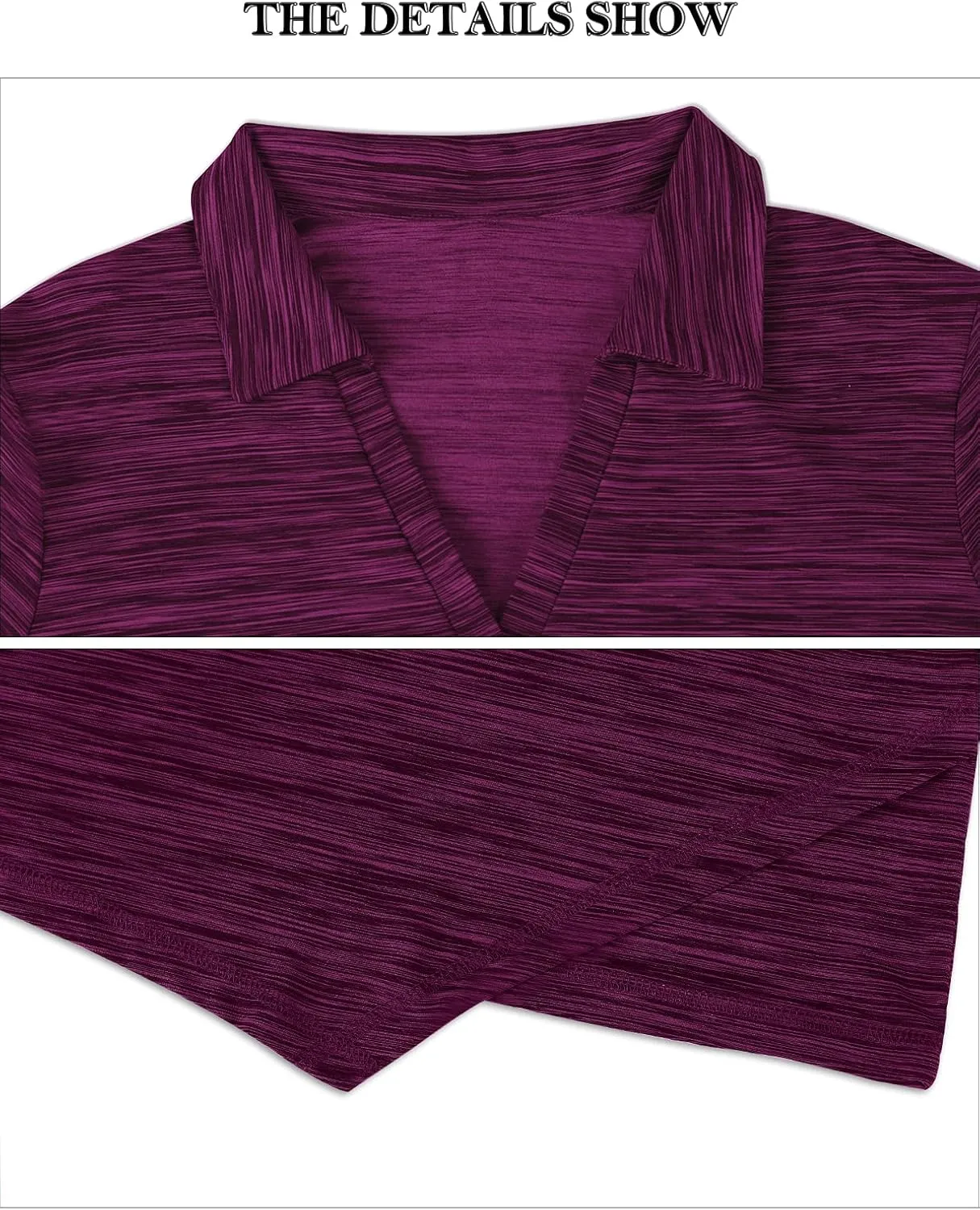 Viracy Womens V Neck Golf Polo Shirts Short Sleeve Quick Dry Workout Tops