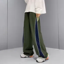 Wiaofellas  -  Summer Quick Dry Men Sporty Pants Active Streetwear Japanese Trend Wide Leg Pants Male Patchwork Spliced Oversize M-XXXL Pants