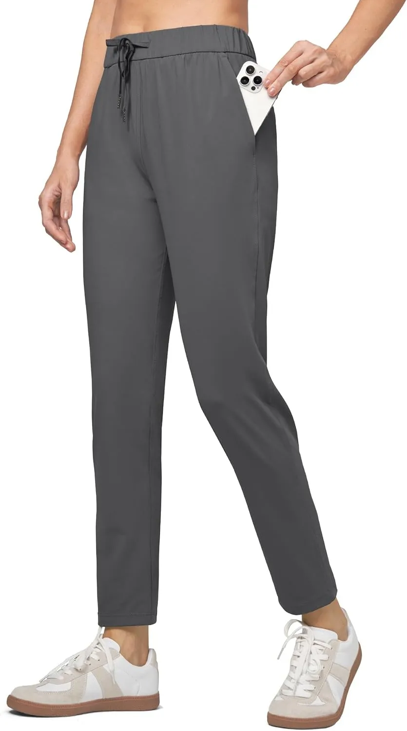 Willit Women's Golf Travel Pants Lounge Sweatpants 7/8 Athletic Pants Quick Dry On The Fly Pants
