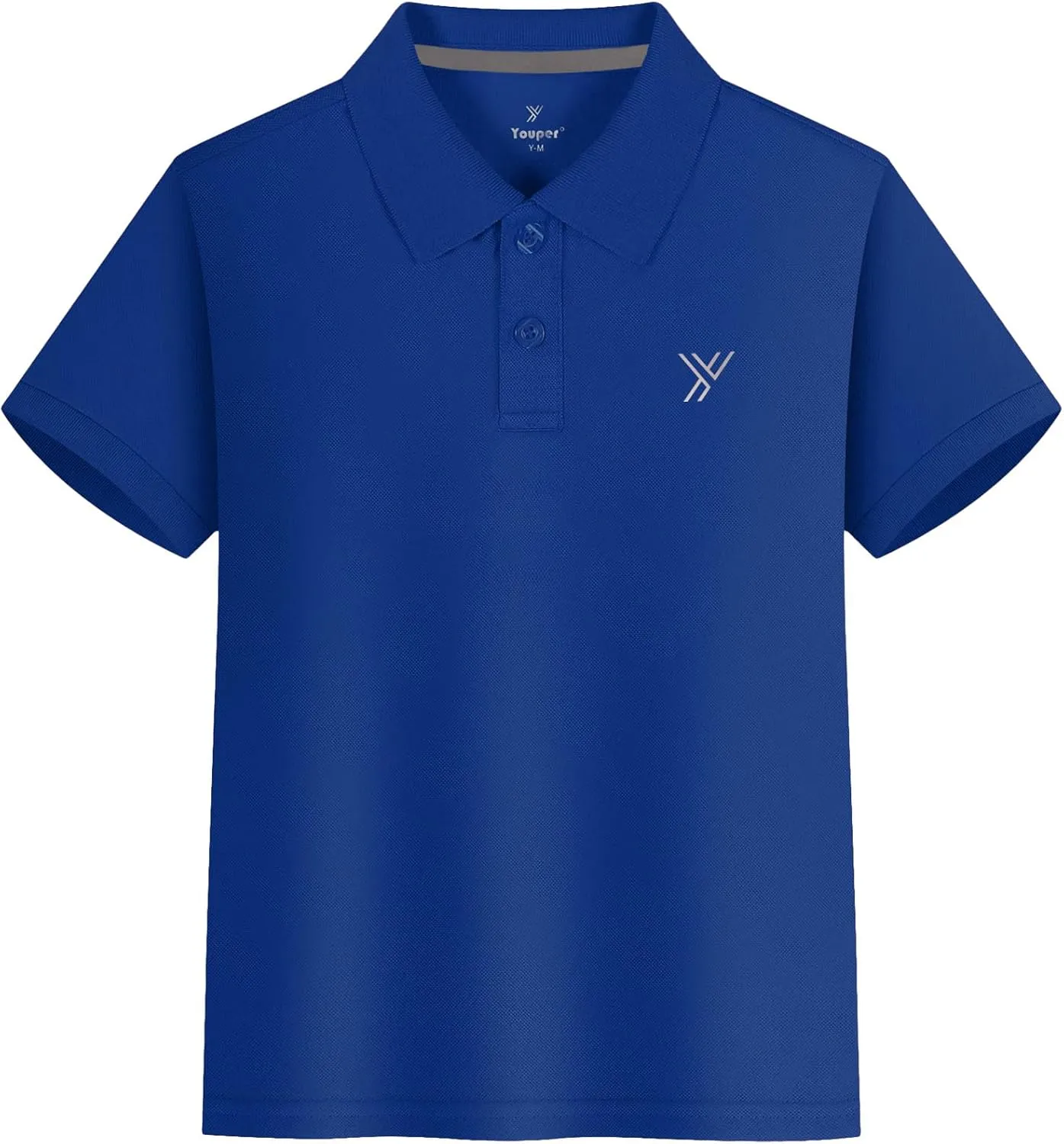 Youper 2-Pack Boys Performance Polo Shirt, Youth Quick Dry Short Sleeve School Uniform Polo Shirt
