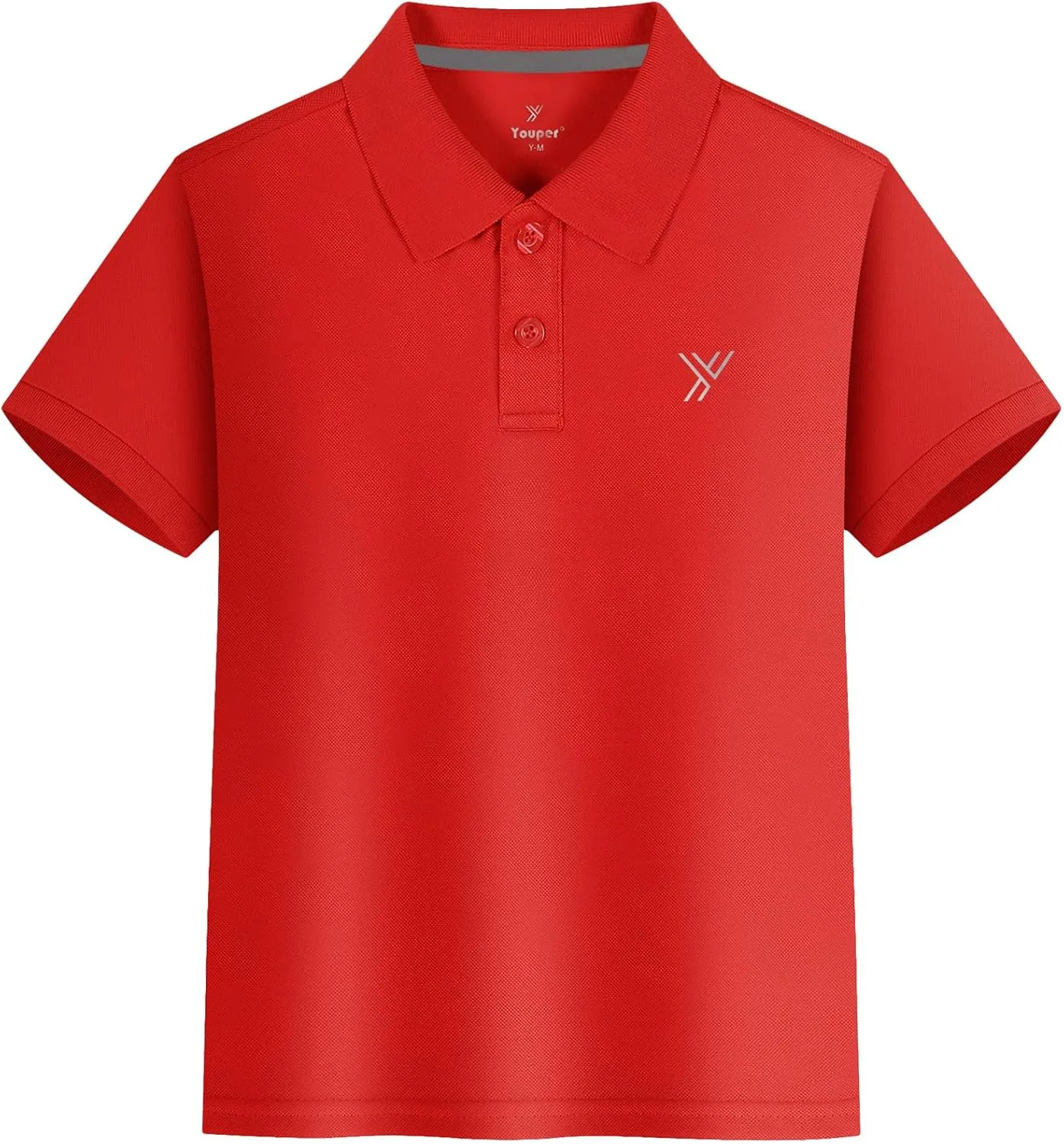 Youper 2-Pack Boys Performance Polo Shirt, Youth Quick Dry Short Sleeve School Uniform Polo Shirt