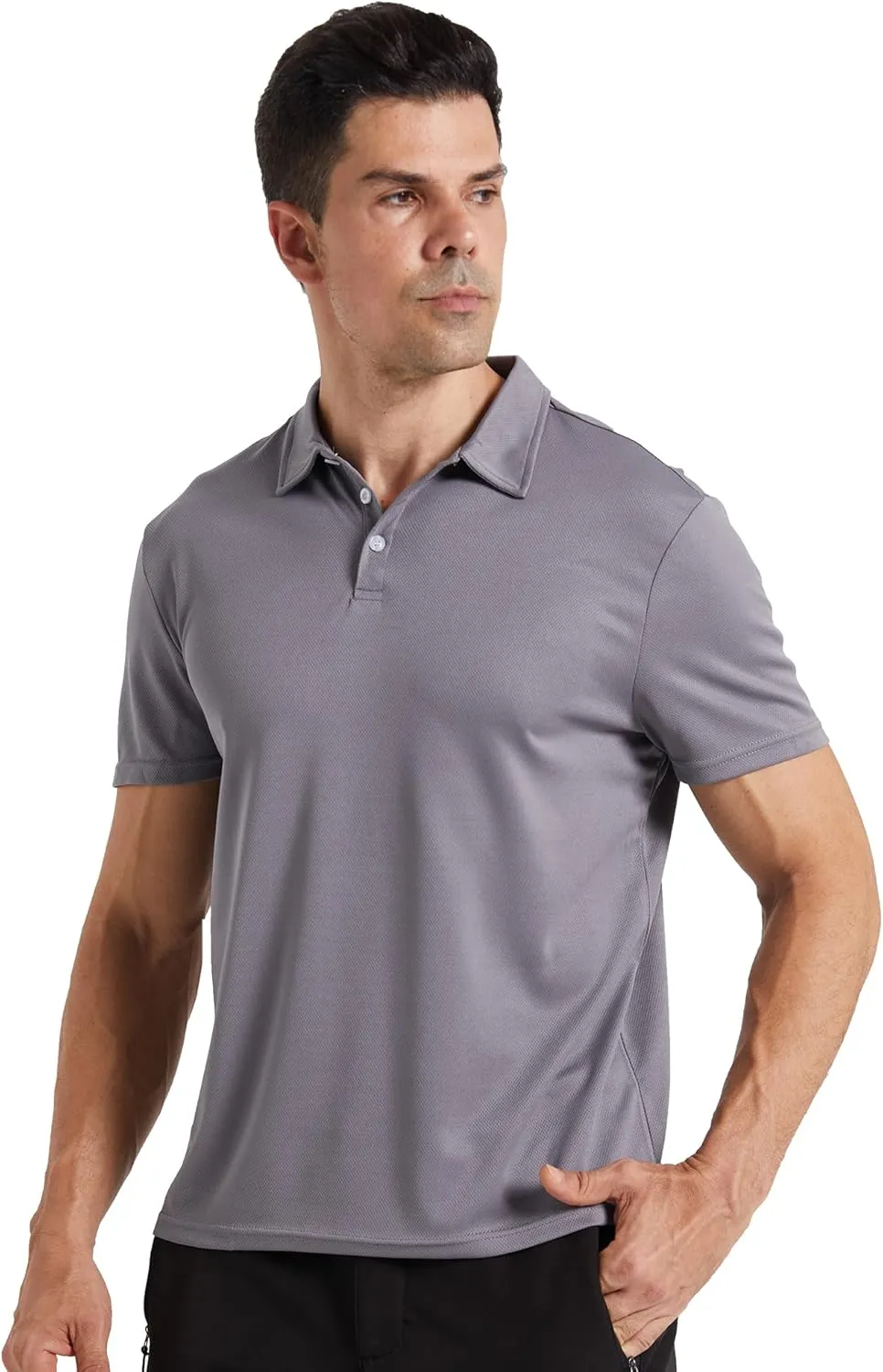 YUSHOW Mens Athletic Polo Shirts Short Sleeve Quick Dry Golf T-Shirt